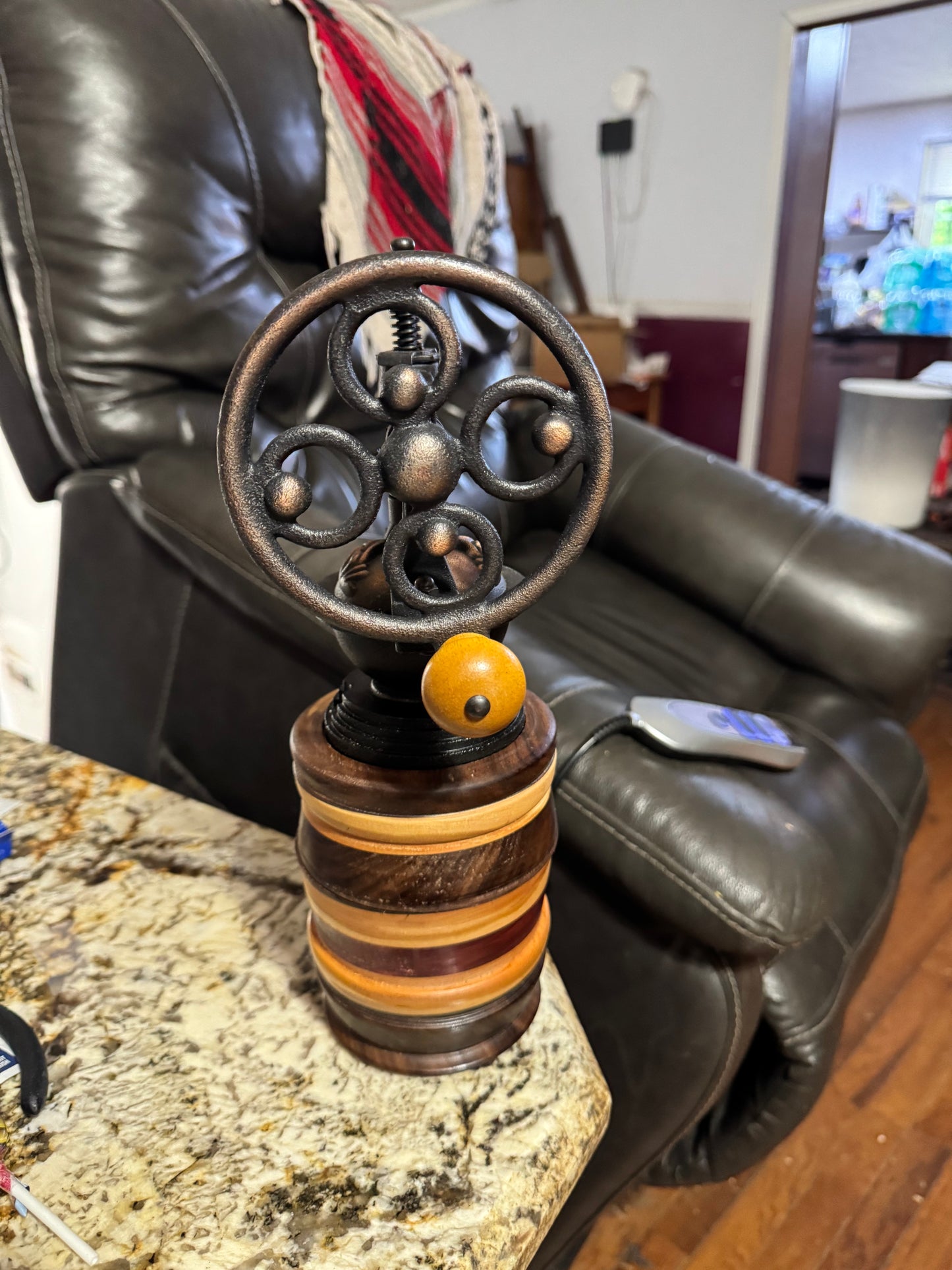 Coffee Grinder (Antique side wheel handle)