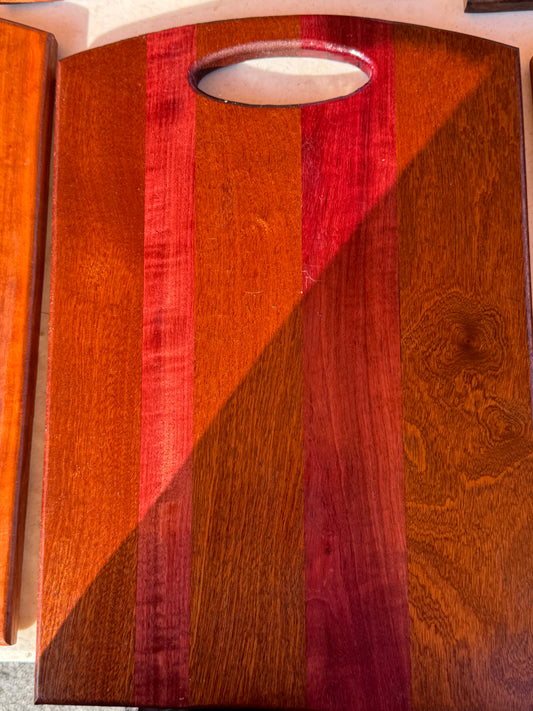 Cutting Board Edge Grain (Sapele and Purpheart)