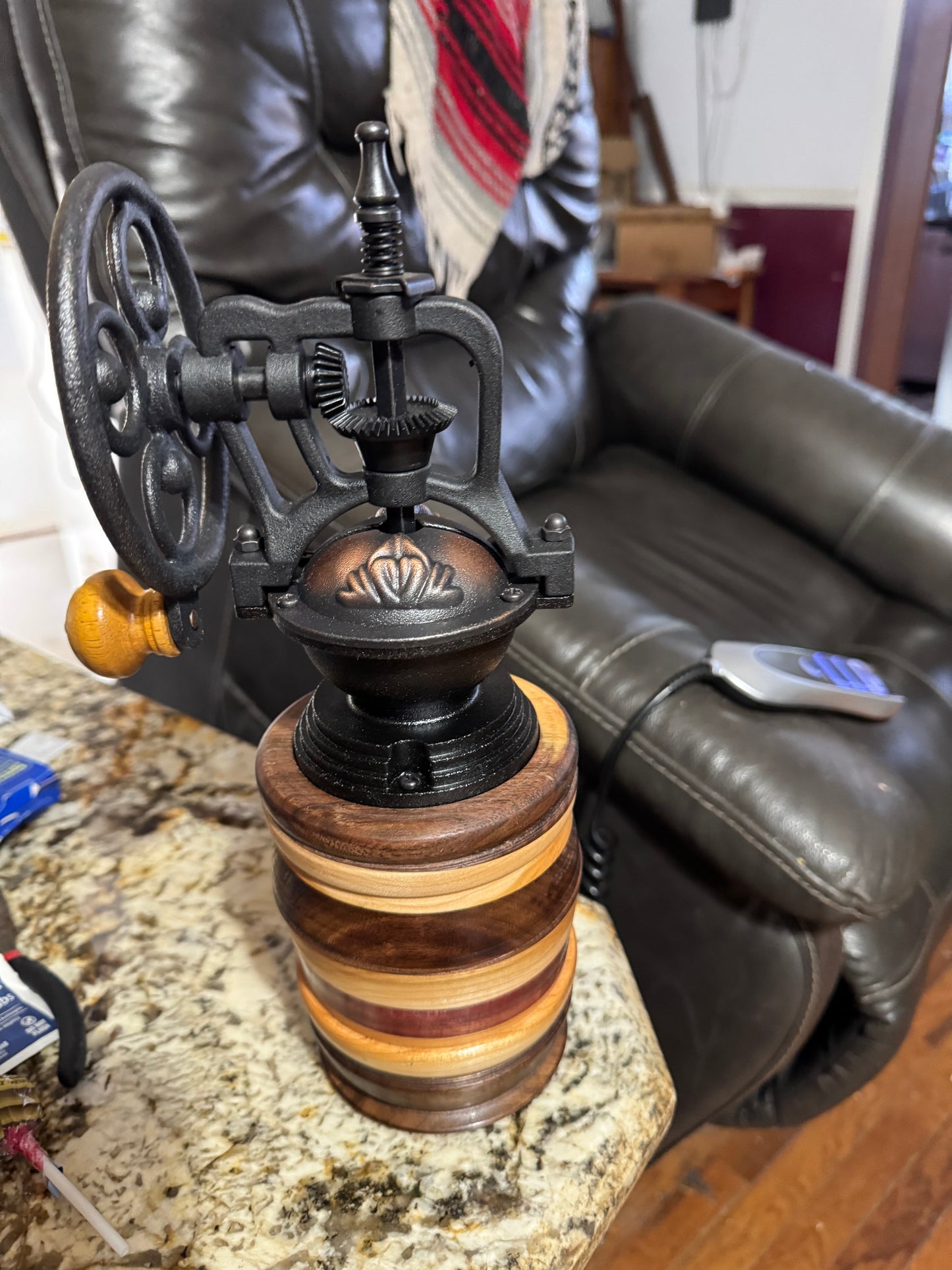 Coffee Grinder (Antique side wheel handle)